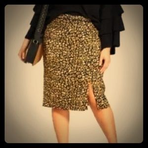 Who What Wear Leopard Cheetah Midi Skirt Size 24w